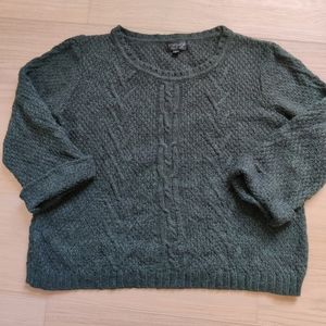 Topshop green fisherman sweater
